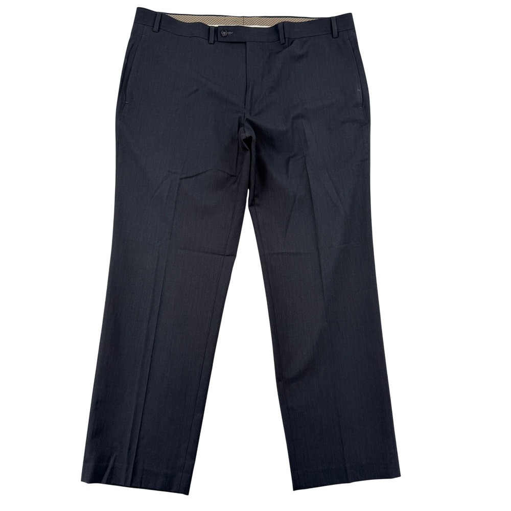 Lauren Ralph Lauren Mens Dress Pants 40x30 Charcoal Gray Flat Front Slacks Nice
